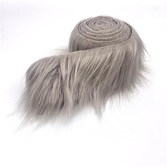 Craft Faux Fur Fabric Pre Cut Rolls - 2"x60" Fur Ribbon Faux Mohair Fabric Fur - Picture 7 of 7